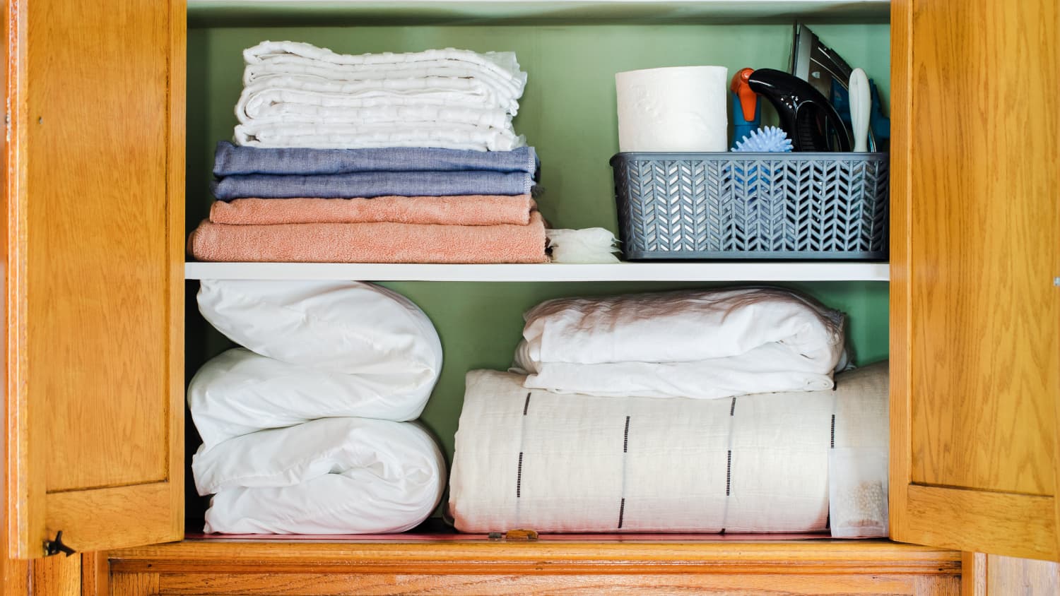 6 Ways to Get More Space Out of a Tiny Linen Closet Apartment Therapy